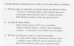 Propuesta del panteón del Cid (Poema de Mío Cid)